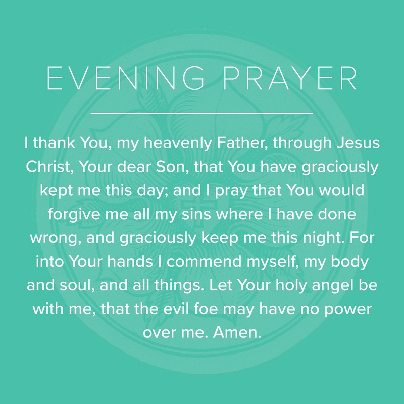 Luther s Evening Prayer Printable Printable Word Searches Luther s Evening Prayer Printable Printable Word Searches