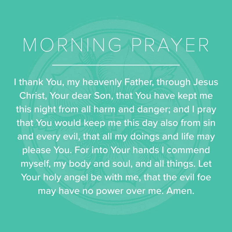 Luther's Morning Prayer Printable Customize and Print