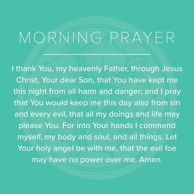 Luther's Morning Prayer Printable