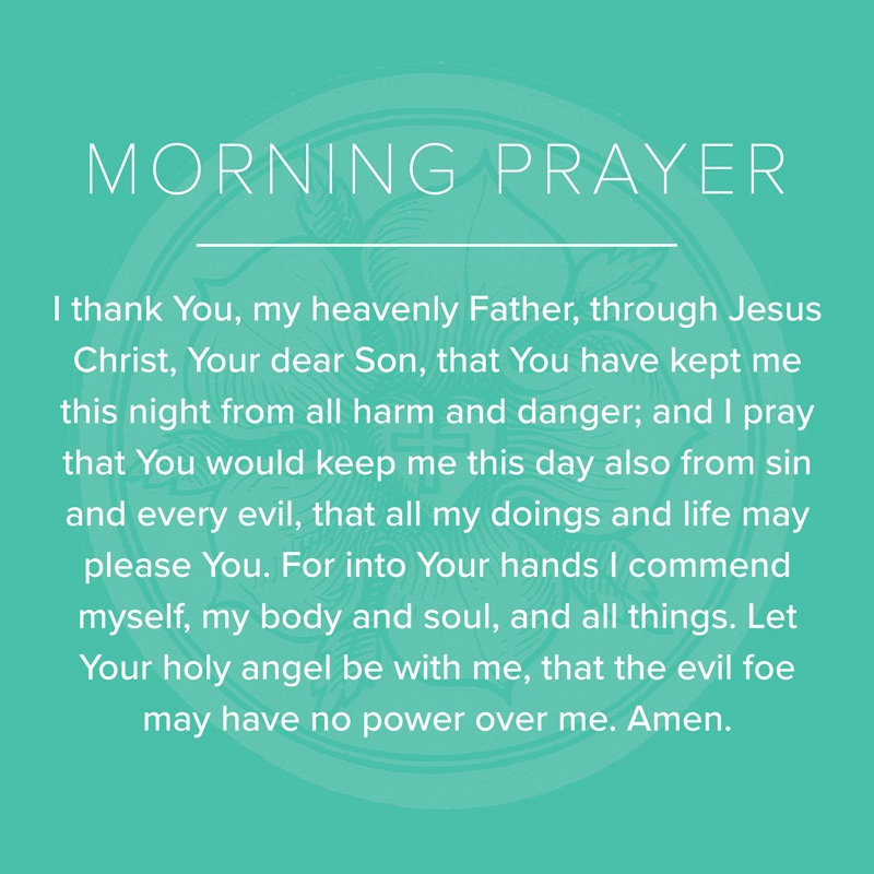 Luther&rsquo;s Morning Prayer Printable